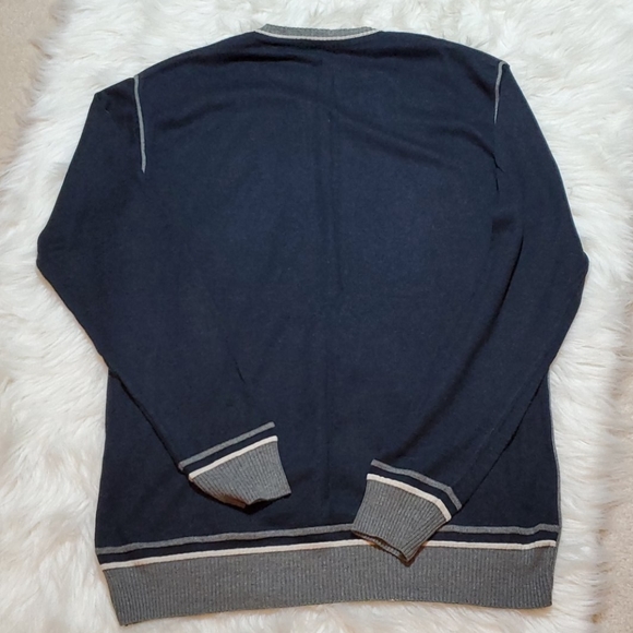 Age of Wisdom navy and gray lightweight  sweater L - Picture 6 of 6